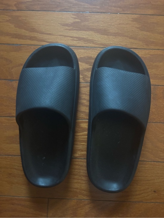 Shoes - Black Slip-On Slide Sandals